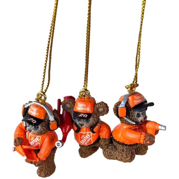 Trevco Brand NASCAR Tony Stewart #20 Set of 5 Bear Home Depot Ornaments (BOXED) - Picture 5 of 14